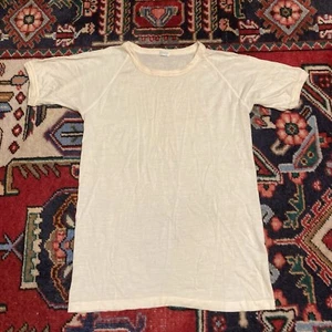 Vintage 40er 50er Harvey Woods Under Shirt Tee Shirt unbedruckt weiß Large - Bild 1 von 11