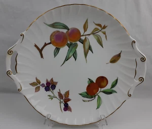 Piatto da torta scanalato con manico ROYAL WORCESTER ARDEN ~ 1974 ~ Inghilterra - Foto 1 di 8