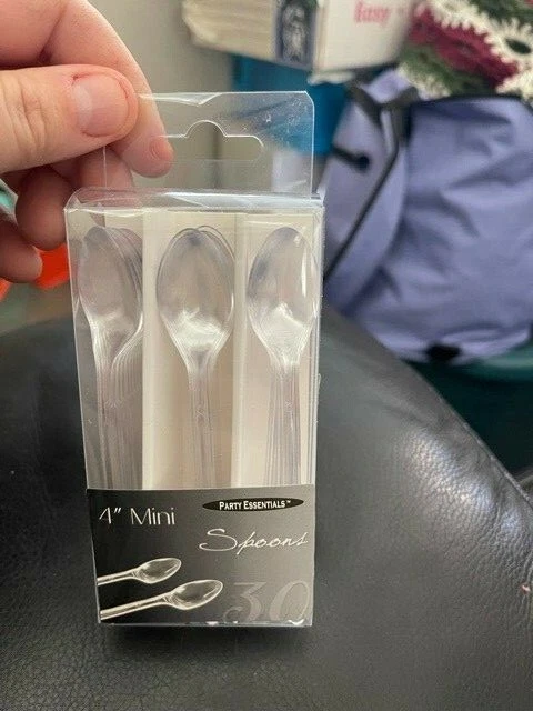 1 Party Essentials 4 pulgadas Mini cucharas transparentes 30 quilates ¡¡Nuevo!!! Foto 1 de 1