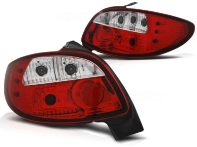 Rear lights for Peugeot 206 HB 3D 5D 1998 1999 2000 2001 2002 VR-1943 Red White - image 1 of 2