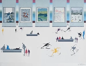 Leo Posillico Uncontrollable Season Hand Signed Serigraph 1988 36/75 Skiing Art - Picture 1 of 16