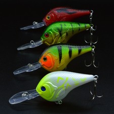 4pcs Lot Plastic Bait Fishing Lures Bass CrankBaits Tackle 6# Hook 11.2g/9.5cm