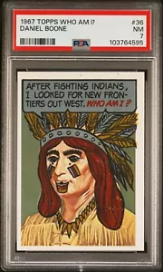1967 Topps ¿Quién soy yo? #36 Daniel Boone PSA 7 sin rayar - Imagen 1 de 2