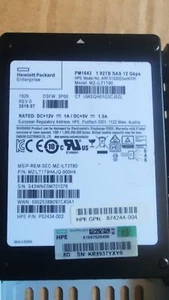 Samsung PM1643 1,92TB HPE 2,5" SAS SSD MZ-ILT1T90 P02434-002 MZILT1T9HAJQ-000H4 - Bild 1 von 1
