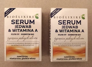 2 X Bioelixire Hair Serum Silk & Vit A & Q 10 Smoothing Regenerating 2 X 20 ML - Picture 1 of 6