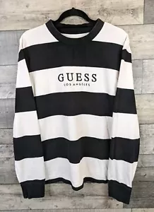 Top a Rayas GUESS Originals Los Angles Para Hombre Talla M Algodón Bordado Monocromo - Imagen 1 de 16