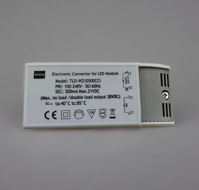 LED Ersatz Trafo OBI Electronic Convertor Led Module Netzteil 500mA 21V Max30VDC - Bild 1 von 4