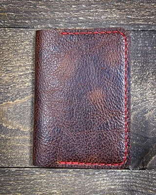 Pocket Notebook Leather Refillable Mini Composition Book Cover Notepad Handmade - Image 1 of 4