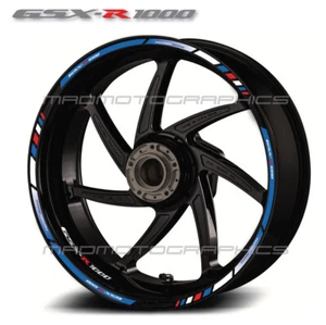 GSX-R1000 motorcycle wheel decals 12 rim stickers Laminated for suzuki gsxr 1000 - Picture 1 of 5