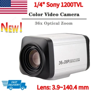 CCTV 1/4" Sony 1200TVL 36X Optical Zoom DSP Color Video Box Camera Auto Focus - Picture 1 of 9