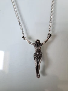 sehr schöne Silber-Kette , 925 Silber  mit Jesus - Figur - Bild 1 von 5