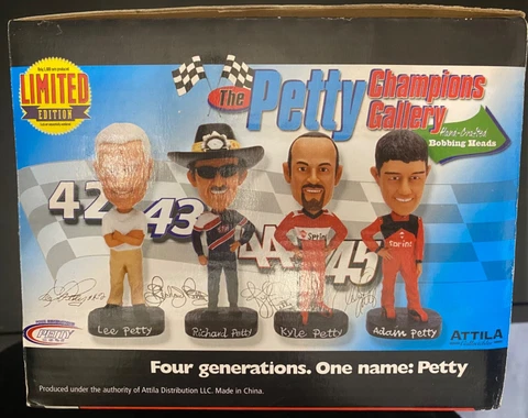 The Petty Champions Gallery Bobbing Heads Set. Bobblehead. Bobble Head. NASCAR Cover