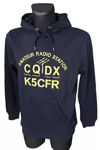 Radioaficionado, sudadera con capucha, CQ DX, indicativo de llamada, estación de radioaficionados, bordado - Imagen 1 de 14