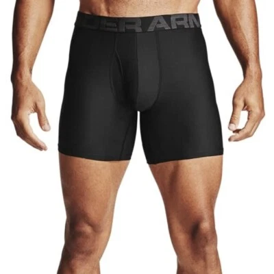 Paquete de 2 calzoncillos boxer Under Armour 5XL negros UA Tech de 6 pulgadas 1363619 NUEVOS EN CAJA Foto 1 de 4