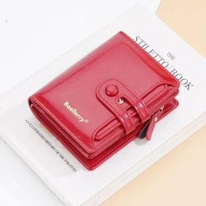 Patent Leather Short Wallet Korean Style Clutch Bag Portable Women Change Bag - Picture 1 of 19