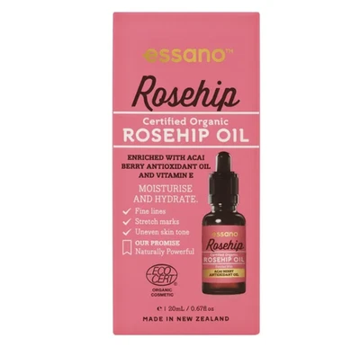 Aceite de rosa mosqueta orgánico certificado Essano 0,67 oz hidratante natural antioxidante NUEVO Foto 1 de 4