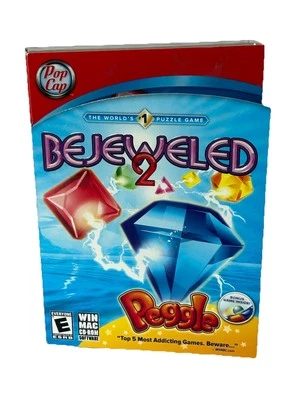 Bejeweled 2: Peggle - Worlds #1 Puzzle Game (PC WIN/MAC CD-ROM, 2007) New Sealed - Image 1 of 4