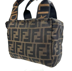 FENDI Zucca Mini Handtasche Beuteltasche Tasche braun Nylon Handtasche echt - Bild 1 von 19