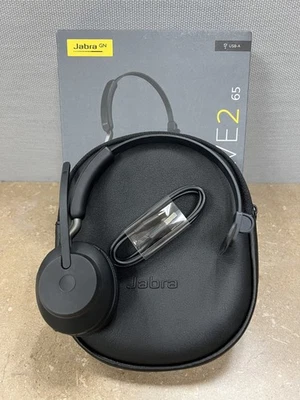 Jabra Evolve2 65 Wireless Headset (MS Teams, USB-A) - Black, P/N: 26599-889-999 - Image 1 of 4
