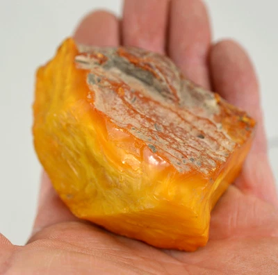 KAPITALER ROHBERNSTEIN BUTTERSCOTCH AMBER BERNSTEIN - 84,5 GRAMM - NATURBELASSEN - Bild 1 von 4