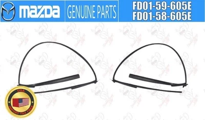 Mazda OEM LH RH Vidrio repuesto goma perecida FD01-59-605E/FD01-58-605E para RX-7 Foto 1 de 4