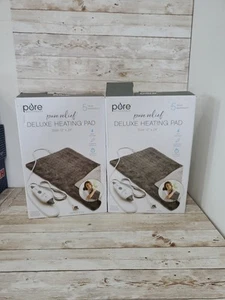 2x. Pure Enrichment PureRelief Deluxe Heating Pad - 12" x 24" - Gray - Picture 1 of 2