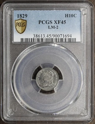 1829 (XF45) Capped Bust Half Dime H10C PCGS - LM-2 - Image 1 of 2