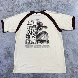 Pitchfork Music Festival Shirt Herren XL creme braun Ringer Raglan 2023 Tour - Bild 1 von 9
