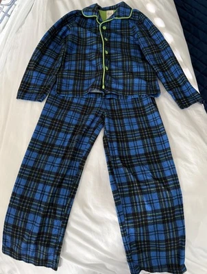 Pijama a cuadros azul y verde resistente al fuego Faded Glory Boys 2 piezas talla S 6-7 VISITA Foto 1 de 4