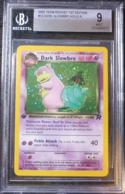 2000 POKEMON TEAM ROCKET 1ST EDITION DARK SLOWBRO 12/82 HOLO RARE BGS 9 (PSA?) - Image 1 of 2