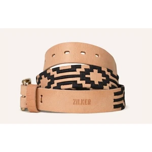 Cinturón Vagabundo Zilker Suroeste Azteca Tostado Negro 30 Nuevo sin Etiquetas - Imagen 1 de 7