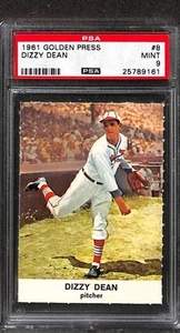 1961 GOLDEN PRESS #8 DIZZY DEAN PSA 9 Mint 25789161 - Picture 1 of 2