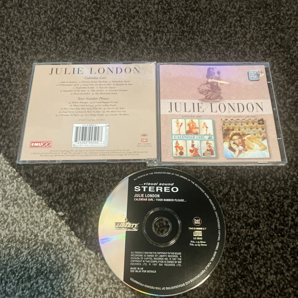 Julie London 2 LPs On 1 CD Calendar Girl & Your Number Please Remaster EMI 1997 - Image 1 of 1