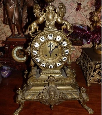 Très belle Pendule Cartel a poser en Bronze époque fin 19 eme - Photo 1/4