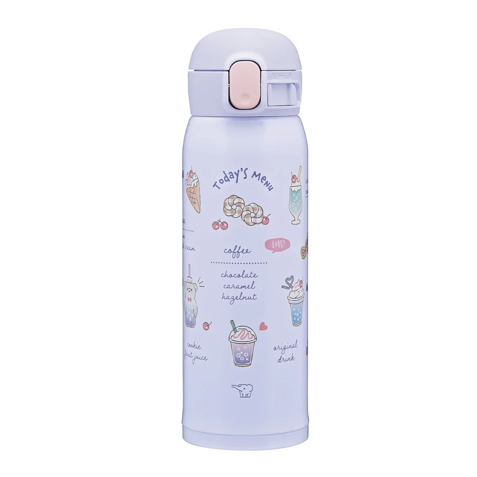 Taza de acero inoxidable botella de agua para niños 480 ml dulces púrpura SM-WH48-VZ Foto 1 de 4