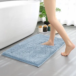 Quick Bathroom Rug Absorbent Chenille Washable Dry New Mat Soft Non-Slip Bath θ - Picture 1 of 20