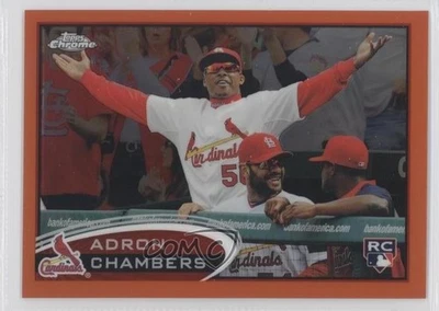 2012 Topps Chrome Retail Orange Refractor Adron Chambers #153 Rookie RC - Image 1 of 2