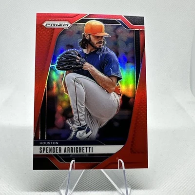 2025 Panini Prizm Red Prizms #20 Spencer Arrighetti Houston Astros #/299 - Image 1 of 4