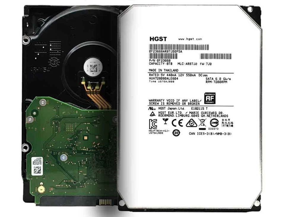 HGST HUH728080ALE604 Ultrastar He8 (Helium Platform) 8TB 7200RPM 128MB Cache