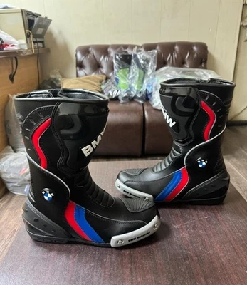 BMW Leather Motor cycle Raching boots Premium motorbike Riding shoes. - Image 1 of 4