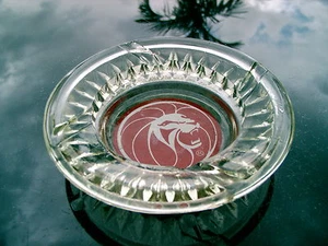 MGM LION LAS VEGAS CASINO 4.5" DIAMETER CLEAR GLASS ASHTRAY SOUVENIR OR REPLACE - Picture 1 of 4