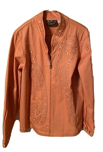 Bob Mackie Wearable Art Studded N Embroidered Jacket Size Medium  BB2 - Picture 1 of 5