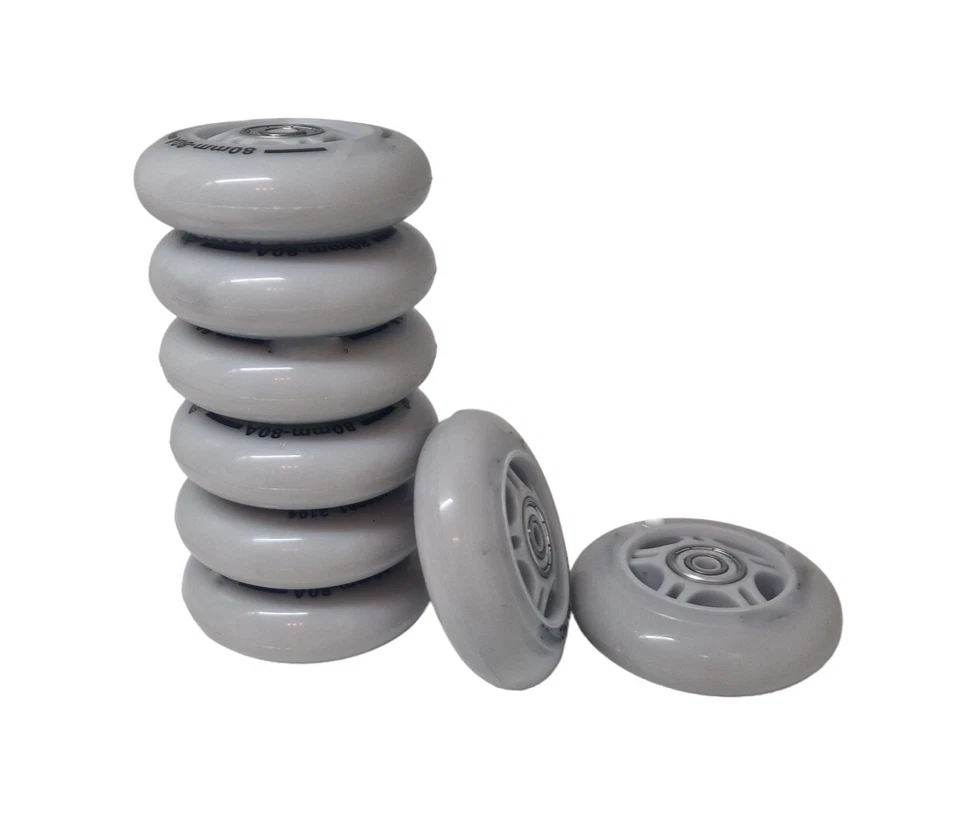 MARKENLOS Inliner Rollen 8 Ersatzrollen Kugellager Inlineskates Set Wheels ABEC7 72-90mm