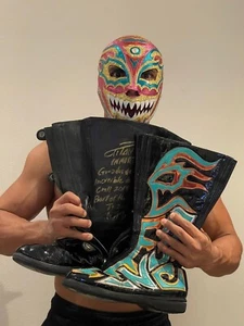 Titan Signed Ring Worn & Used Boots BAS COA CMLL Lucha Libre Autograph ROH - Picture 1 of 10