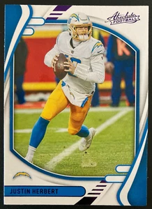 2021 Panini Absolute Football #73 Justin Herbert Purple Foil LA Chargers - Bild 1 von 2