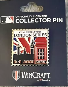 MLB LONDON SERIES PIN 2024 WORLD TOUR UK NY METS PHILADELPHIA PHILLIES - Picture 1 of 2