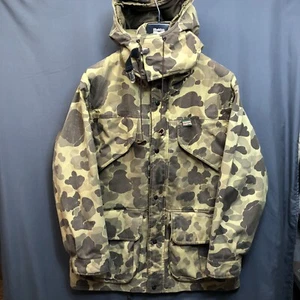 VTG Remington Gore Tex Jacket Mens Large Duck Camo Hunting 80s Coat Zip USA Made - Picture 1 of 23