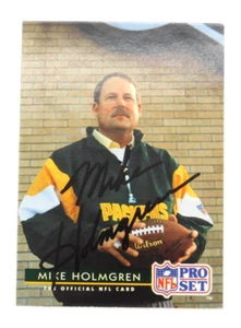 Mike Holmgren 1992 Pro Set # 180 Green Bay Packer signierte Karte - Bild 1 von 1