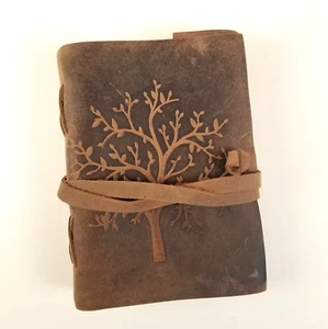 Moonster Leather Tree of  Life Journal 7"x5" Unlined Pages Refillable NEW - Picture 1 of 11