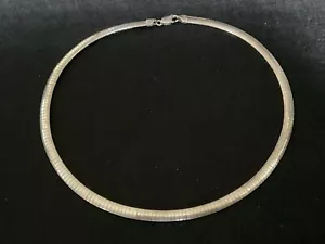 Vintage 925 Silber Italien Omega 17 Zoll Kette Halskette 6 mm 29,35 Gramm - Bild 1 von 4